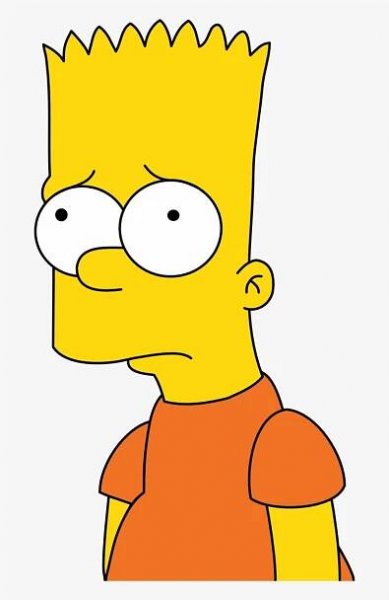 Bart Simpson Sad Boy Look Wallpaper