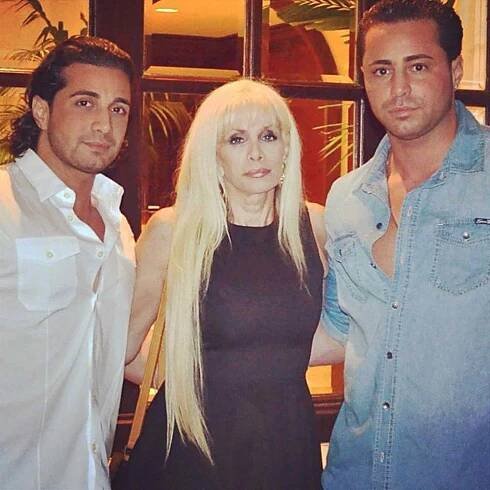 Victoria Gotti and her sons John and Carmine.