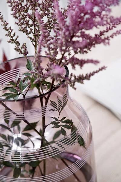 Skleněná váza Omaggio Plum 28 cm