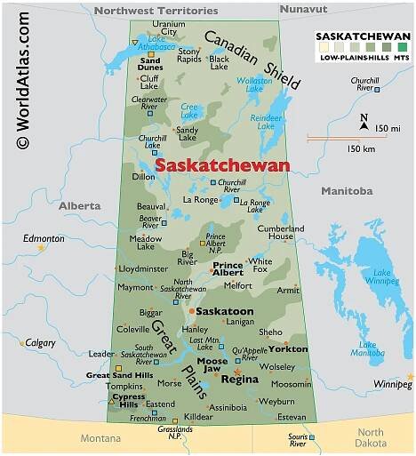 Saskatchewan Maps & Facts