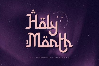 Holy Month Arabic Display Font