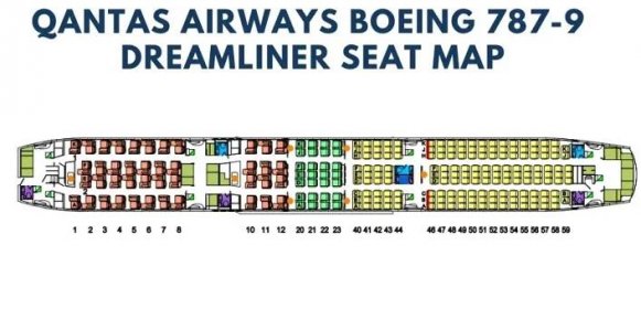 qantas airways boeing 787 9 dreamliner seat map aviatechchannel