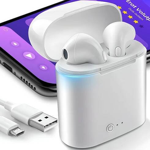 Sluchátka Bluetooth 5.0 TWS Wireless Wireless In-Ear True Wireless Earbuds Přenosné nabíjecí pouzdro Stereo sluchátka s mikrofonem pro Android iPhone Samsung Retoo