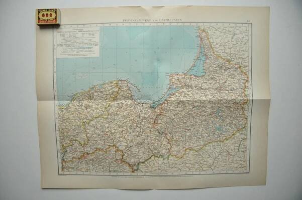 ZÁPADNÍ A VÝCHODNÍ PRUSKO - NĚMECKÁ MAPA - 1907 - KÖNIGSBERG KRÁLOVEC