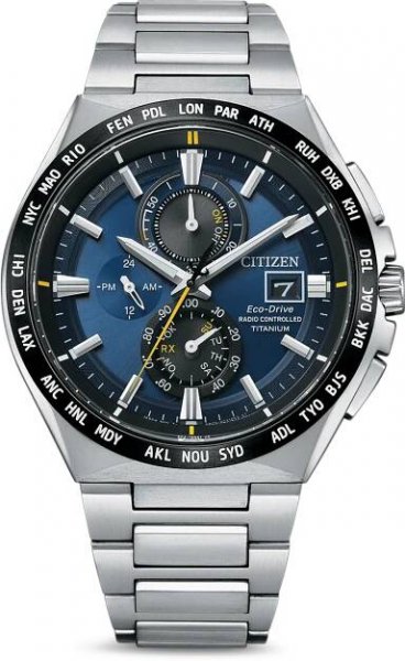 Citizen Sports Eco-Drive Super Titanium Radio Controlled Chronograph AT8234-85L | Hodinky-365.cz