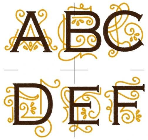 Výšivka monogramu