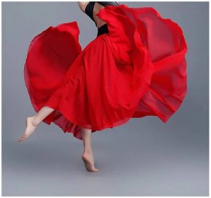 Taneční dlouhá široká sukně Elodie - více rozměrů