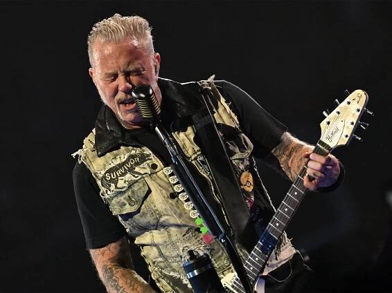 James Hetfield performing live with Metallica