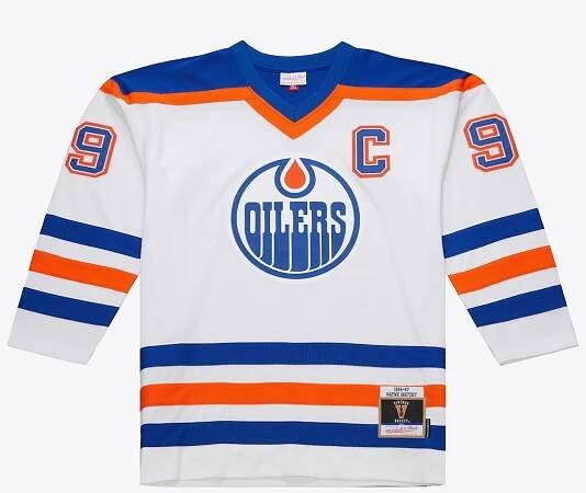 Men's Wayne Gretzky White Edmonton Oilers 1986/87 Power Play Player Jersey