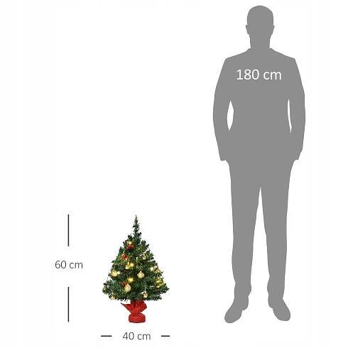 Vánoční stromek 60 cm s LED lampami Bombkam s bobulemi Ostropestřec Stromek Vánoční Druh vánočního stromku umělý