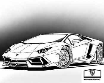 omalovánky auto Lamborghini 2 - Omalovánky k vytisknutí zdarma