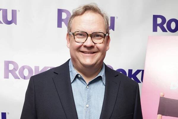 LOS ANGELES, CALIFORNIA - MARCH 18: Andy Richter seen at Los Angeles Friends and Family Screening of Roku's 