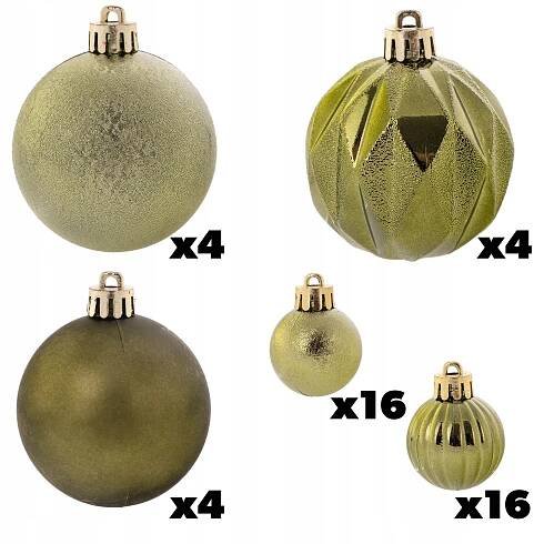 VÁNOČNÍ BAŇKY NEROZBITNÁ VÁNOČNÍ KOULE NA VÁNOČNÍ STROMEČEK VÁNOČNÍ OZDOBY SET 44x Nejdelší rozměr 6 cm