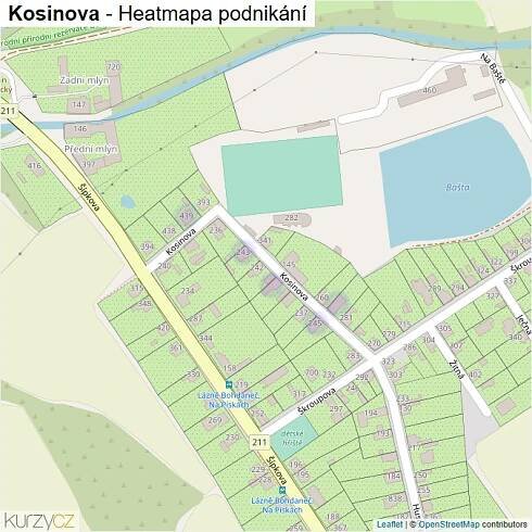 Mapa Kosinova - Firmy v ulici.