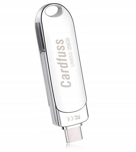 USB flash disk CARDFUSS, 2 porty USB 3.0 a typ C 256 GB Stav balení originální