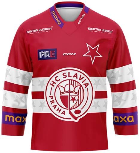 Červený fandres HC Slavia Praha 2024/25