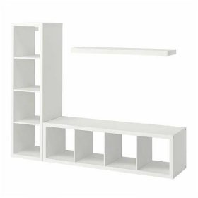 KALLAX / LACK obývací stěna s policí, bílá, 189x39x147 cm - IKEA
