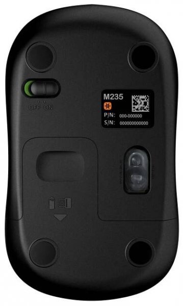 Logitech M235 - Myš - pravák - optický - bezdrátový - 2.4 GHz - bezdrátový přijímač USB - šedá -