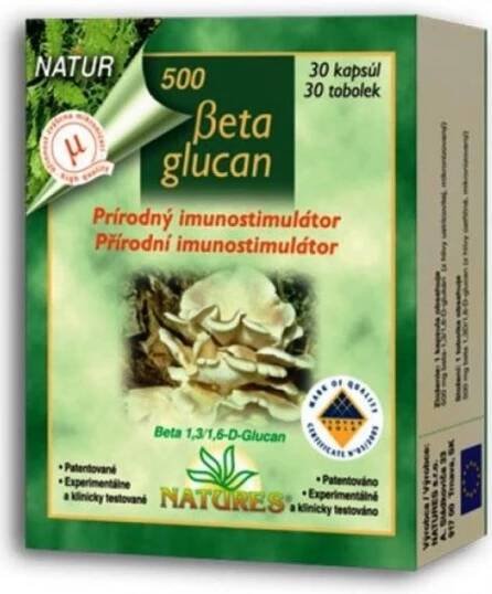 Natures beta glucan 500 30 kapslí