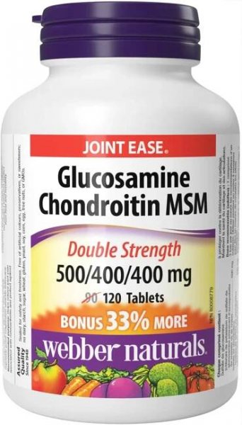 WEBBER NATURALS Glukosamín, Chondroitín a MSM 1300mg FORTE 1×120 tbl, výživový doplnok