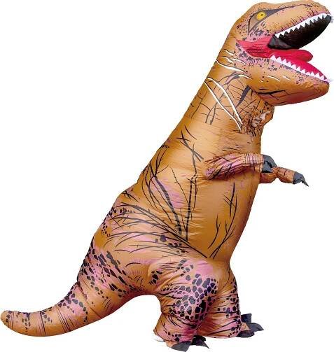Nafukovací kostým T-Rex uni dinosaurus hnědý