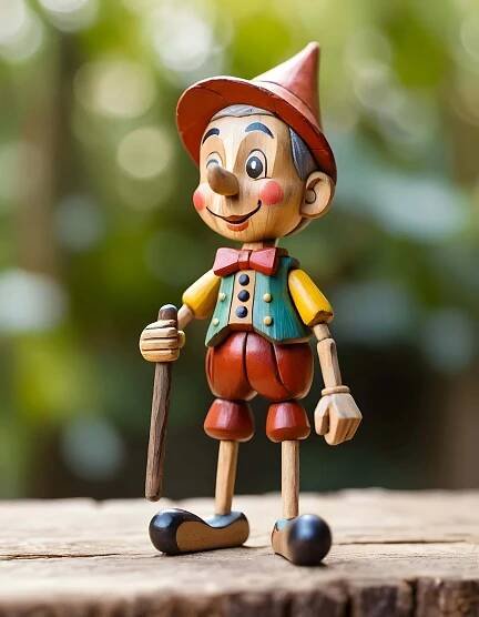 Bezplatný obrázek: Hračka Pinocchio, barevná dřevěná loutka, figurka chlapce inspirovaná románem