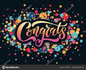 Congratulations lettering typography. 157853066