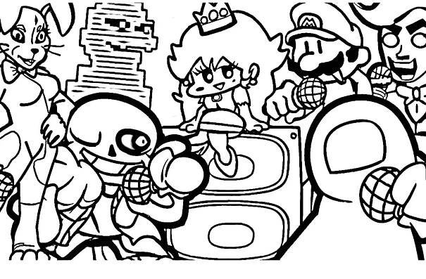 Game characters at FNF.