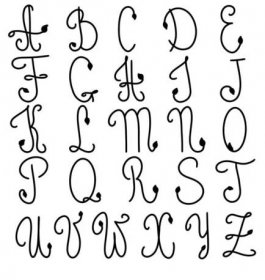 Ručně kreslené květinové písmo anglický latinský set izolované na bílém. Písmo pro vektorové logo kresleného písma se znakem inkoustu. Typografická abeceda pro design loga, přání na uvítanou, svatební pozvánka. Abstraktní text znaku pozadí — Ilustrace