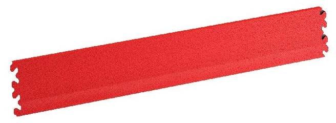 Červená PVC vinylová soklová podlahová lišta Fortelock Invisible (hadí kůže) - délka 46,8 cm, šířka 10 cm, tloušťka 0,67 cm