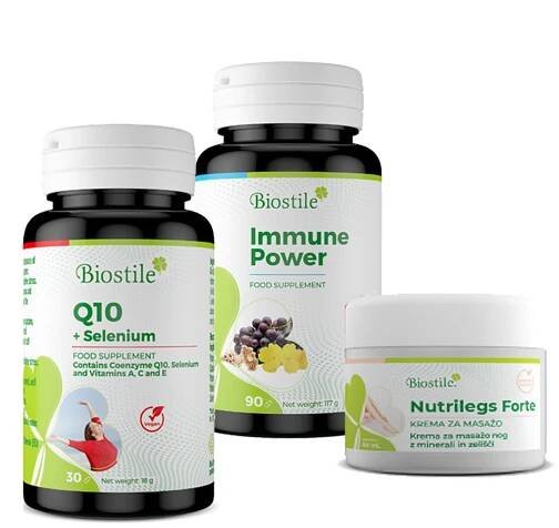 Biostile Koenzym Q10 + Immune Power + Dárek Nutrilegs