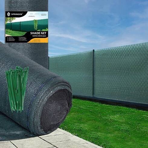 Stínící tkanina 150cm x 10m, 90% zastínění, zelená SPRINGOS SN0045
