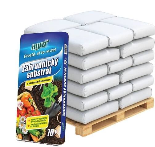Zahradnický substrát 70 l AGRO - paleta 36 ks