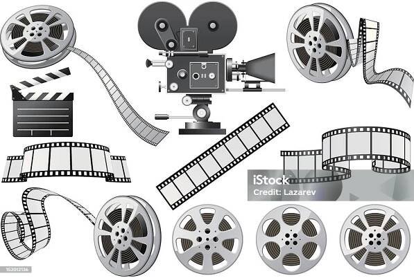 Filmový průmysl - Bez autorských poplatků Filmová cívka vektorové obrázky