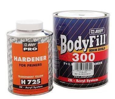 HB Body Fill 300 2K "sada" plnič 3+1 šedý 1l + tužidlo H 725 333ml