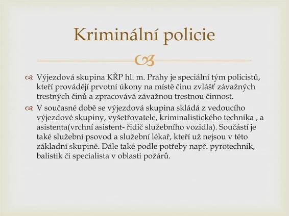 PPT - Kriminální policie PowerPoint Presentation, free download - ID:5439758