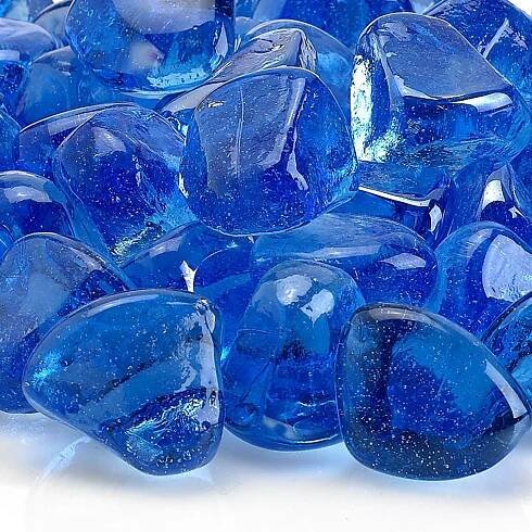 Midnight Blue Luster Zircon Fire Glass