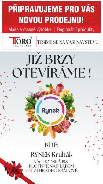Již brzy otevřeme novou prodejnu RYNEK v Hradci Králové!