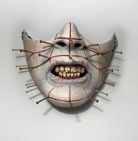 Image 2 of Pinhead PPE Collectible Mask Autographed By Doug Bradley