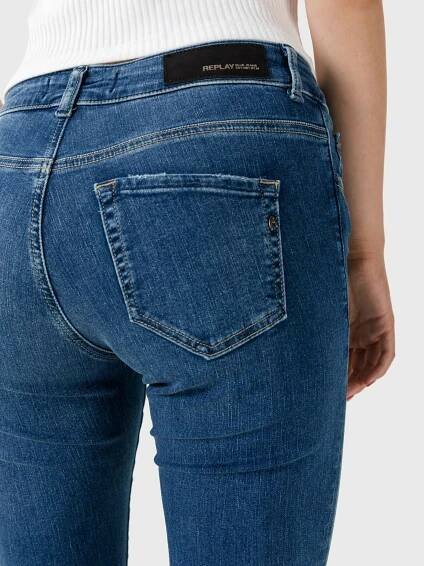 Replay Modré dámské slim fit džíny Replay Faaby