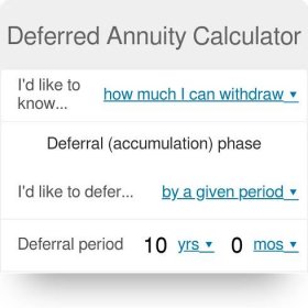 Deferred Annuity Calculator