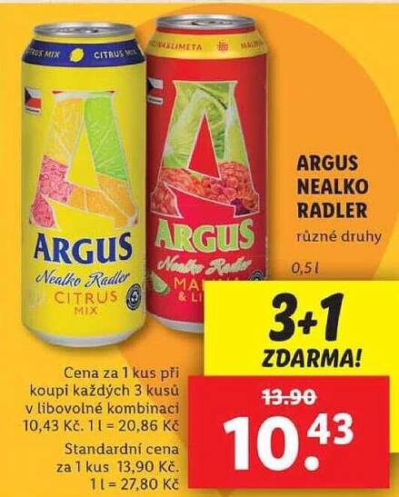 ARGUS NEALKO RADLER, 0,5 l