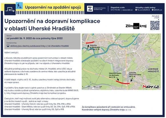 Infoleták UH - rampy, zpoždění