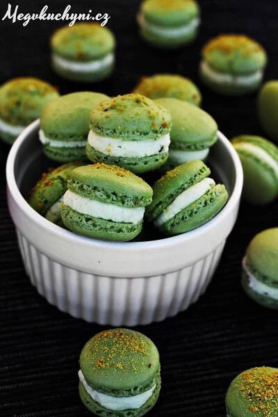 Pistáciové macarons