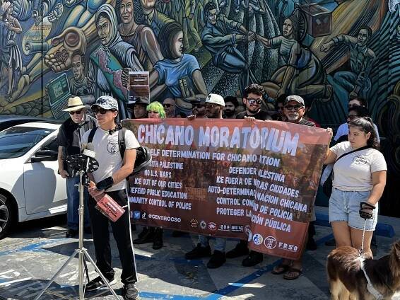 Centro CSO activists celebrate the anniversary of the Chicano
