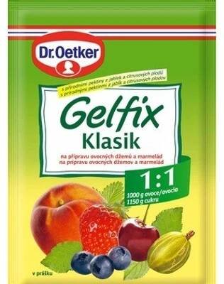 Dr. Oetker Gelfix Klasik směs v prášku na přípravu ovocných džemů a marmelád 20 g