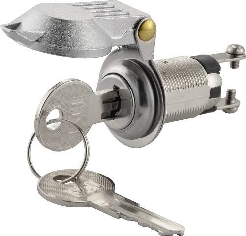 TRU COMPONENTS 1587792 TC-K3-16A2-06 klíčový spínač 12 V/DC, 24 V/DC 10 A 1x vyp/zap 1 x 90 ° 1 ks
