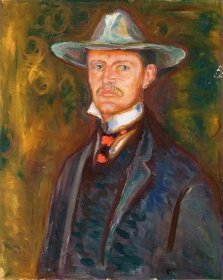 File:Edvard Munch - Self-Portrait in Broad Brimmed Hat.jpg - Wikimedia Commons