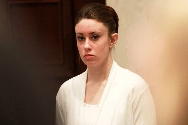 Casey Anthony stands for the arrival of the jury in her murder trial at the Orange County Courthouse on Thursday, June 9, 2011, in Orlando, Florida.