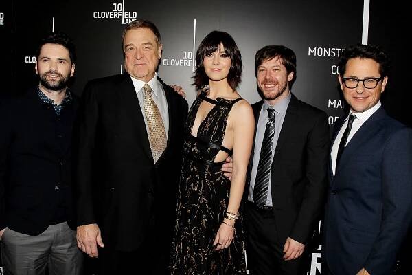 EXCLUSIVE - New York, NY - 3/8/16 -Paramount Pictures Presents The Premiere of "10 Cloverfield Lane" . the Film stars John Goodman, Mary Elizabeth Winstead, John Gallagher Jr .and was Produced by J.J. Abrams ,10 Cloverfield Lane will open nation wide on March 3rd 2016 ..-PICTURED: Dan Trachtenberg,John Goodman, Mary Elizabeth Winstead,John Gallagher Jr, J.J. Abrams.-PHOTO by: Dave Allocca/Starpix.-FILENAME: DA_16_3675.JPG.-LOCATION: AMC Loews Lincoln Square 13